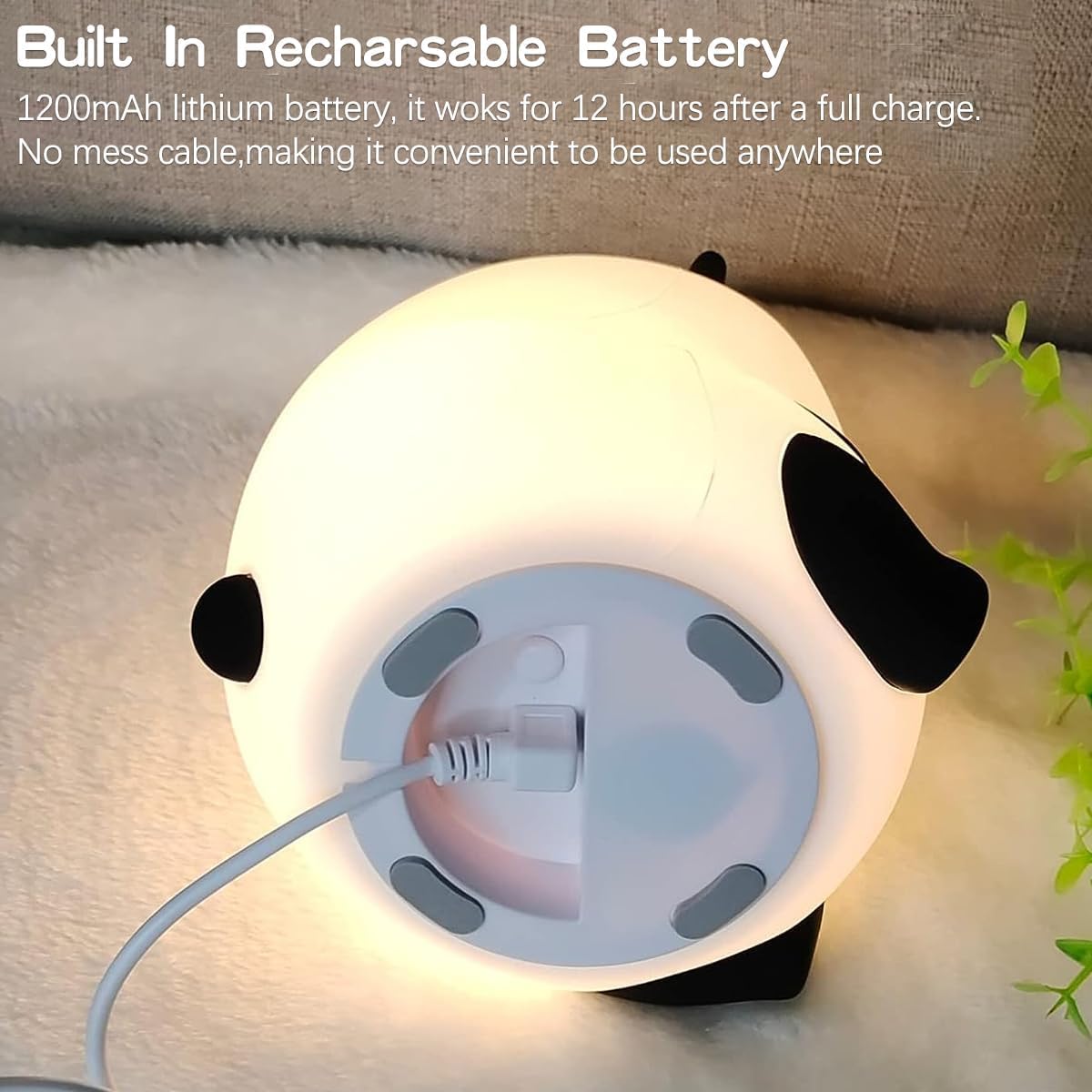 Cute Baby Panda Night Light Touch Silicone Animal Night Lamp | 25 CM