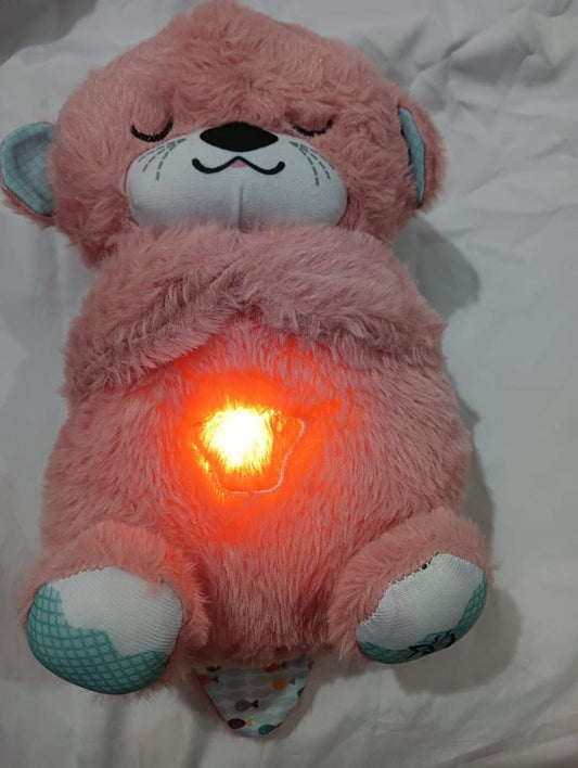 Breathing Teddy Bear Plush Sound Machine With Music, Lights & Motion