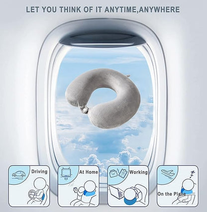 Luxurious Portable Travel Pillow - Perfect Micro Fiber Neck Support Pillow,