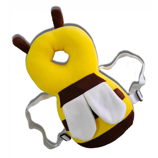 Head Protector Cushion Plush Soft Toy Early Learning Toy Fall Protection Helmet Baby Head Protector Child Adjustable Shoulder Strap,Yellow
