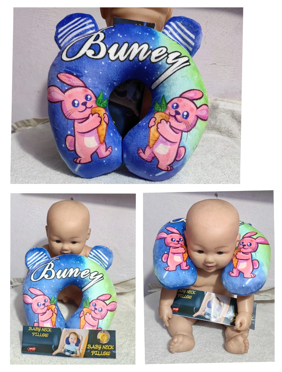 Baby Neck Pillow Cotton Smiley Baby Pillow