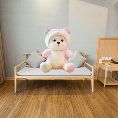 Cute Hoodie Huggable Teddy Bear Soft Toy | Stuffed Animal Toy | Blue & White45cm (Blue Hoodie Teddy Bear 50CM)