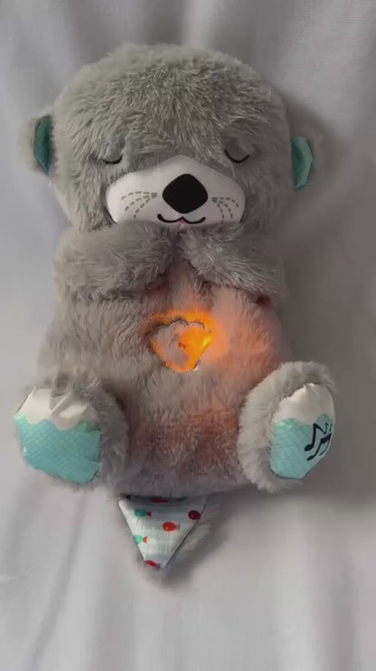 Breathing Teddy Bear with Music and Lights, 35 cm,  Random Color